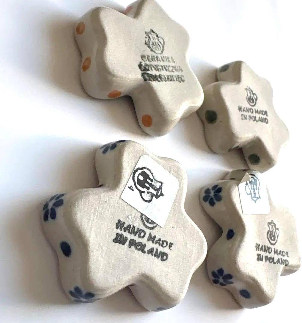 Ceramika Artystyczna ポーリッシュポタリー 箸置き セット 花型 レア