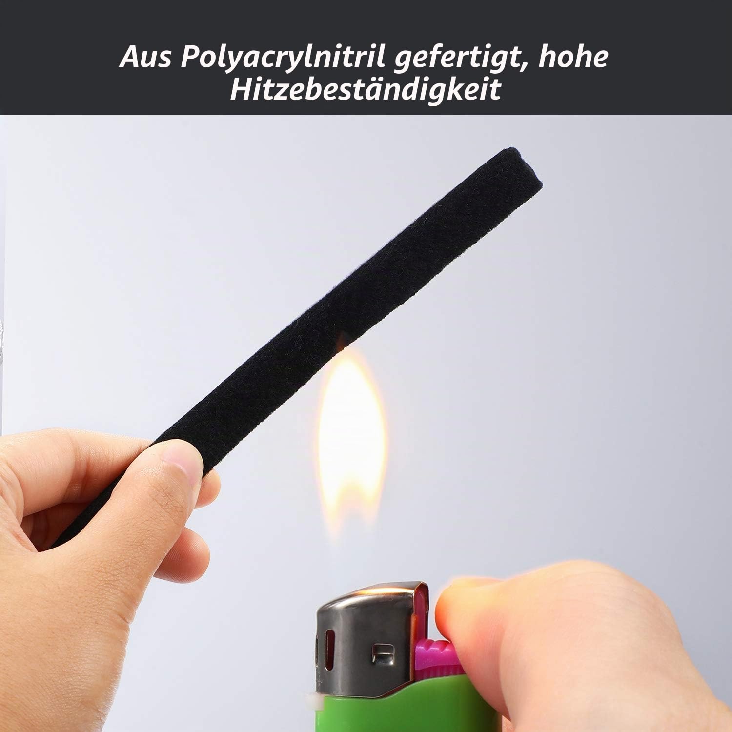 Boao Grilldichtung Schwarzes Smokergrillband Hohe Hitze Grilldichtung Selbstklebende Dichtung, 7,5 Fuß Länge 1/8 Zoll Dicke (2, 0,5 Zoll Breite)