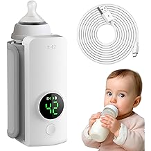 Portable Bottle Warmer, Fast Warming Comfortable Baby Feeding On The Go, Waterless Milk Warming with Battery-Powered for Home Outdoor