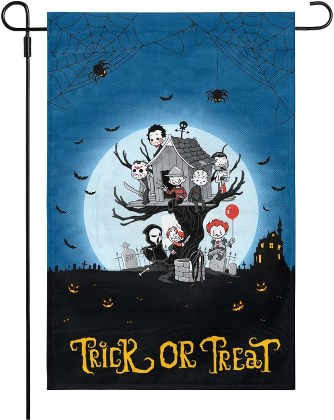 Ochteri halloween Horror Movie flag Party Decorations Garden Flags Home Decoration Flags Outdoor Holiday Flag 12x18 Inches