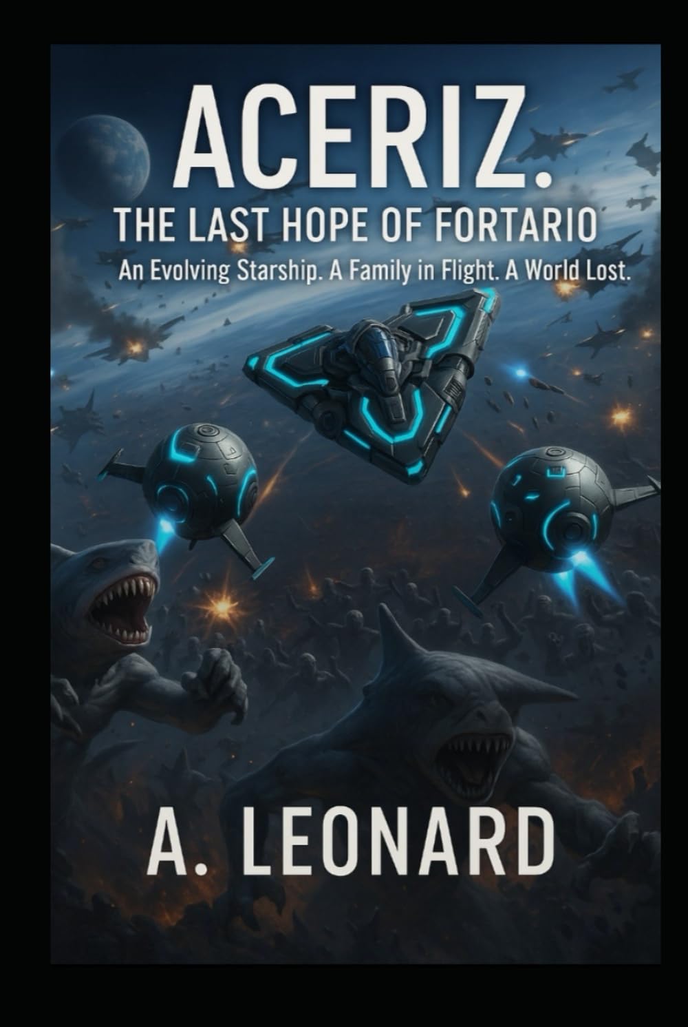 Aceriz. the last hope of fortario: an evolving starship.A family in flight.A world lost. (Aceriz the nine worlds saga)