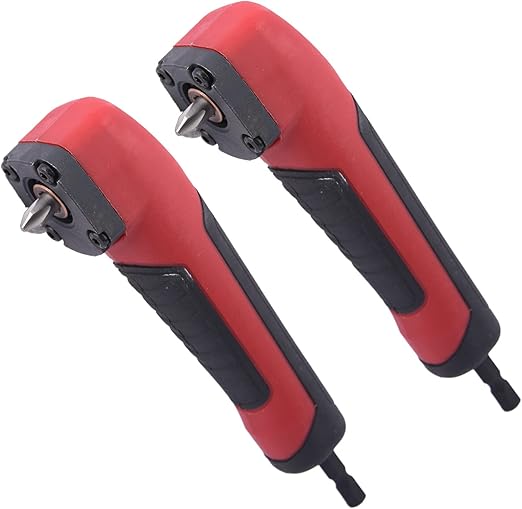 Right Angle Drill Attachment, ABS Handle Electric Screwdriver Repair 90 Degree Corner Adapter for 18v Impact Driver and Drill Bit, Perfect for Drilling or Driving in Tight Spaces(size:2 pcs)