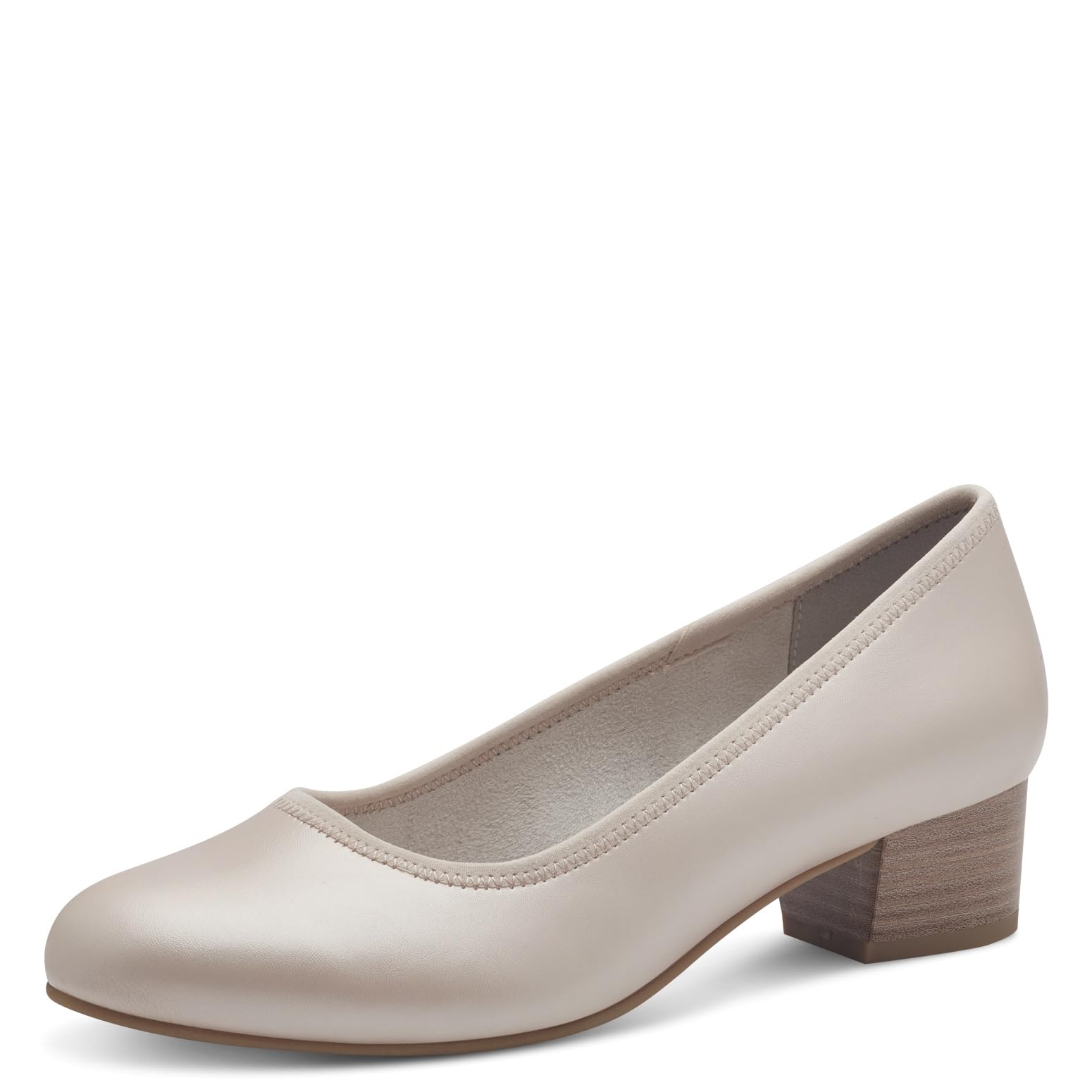 Jana Women’s Pumps with Block Heel Vegan, Pearlized, 3,5 UK