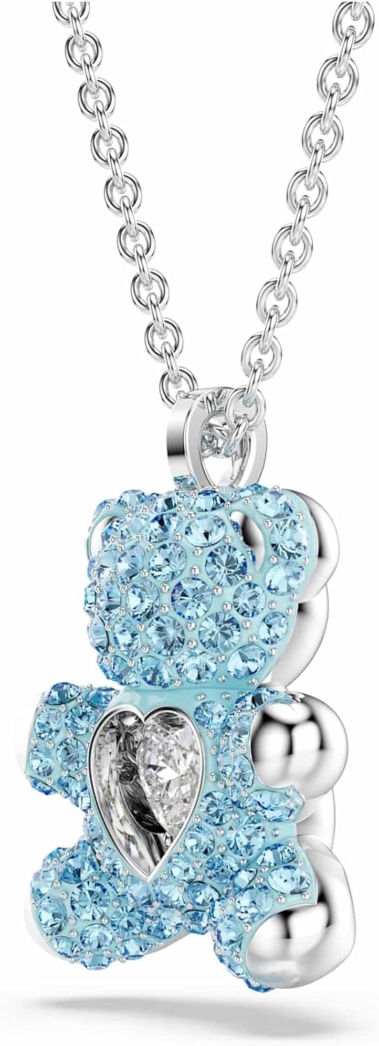Swarovski Teddy pendant, Bear, Blue, Rhodium finish - Image 3