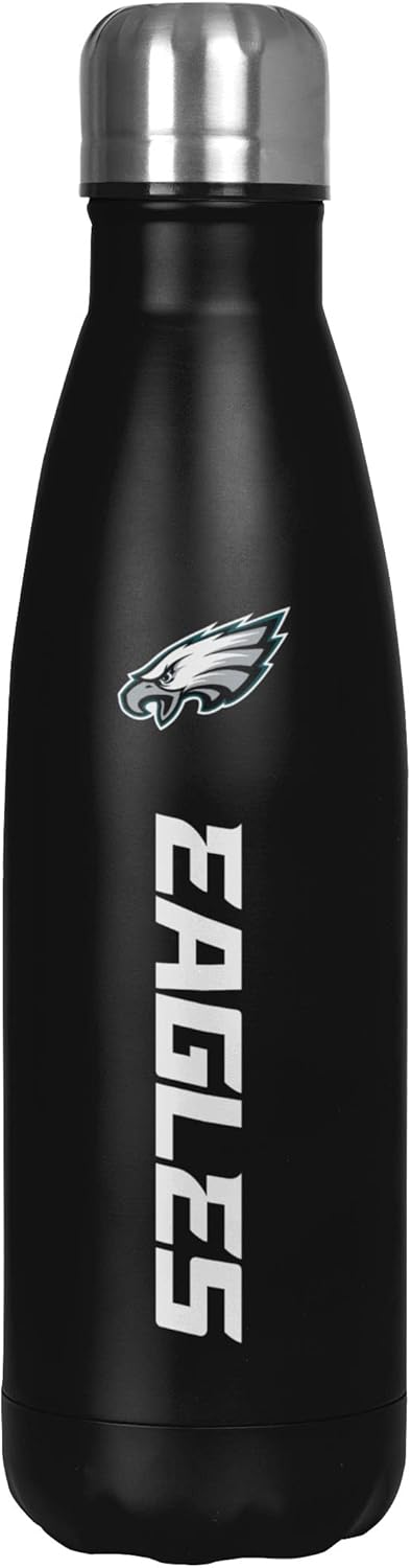 FOCO NFL unisex-adult NFL Team Logo Wordmark Chill Water Bottle