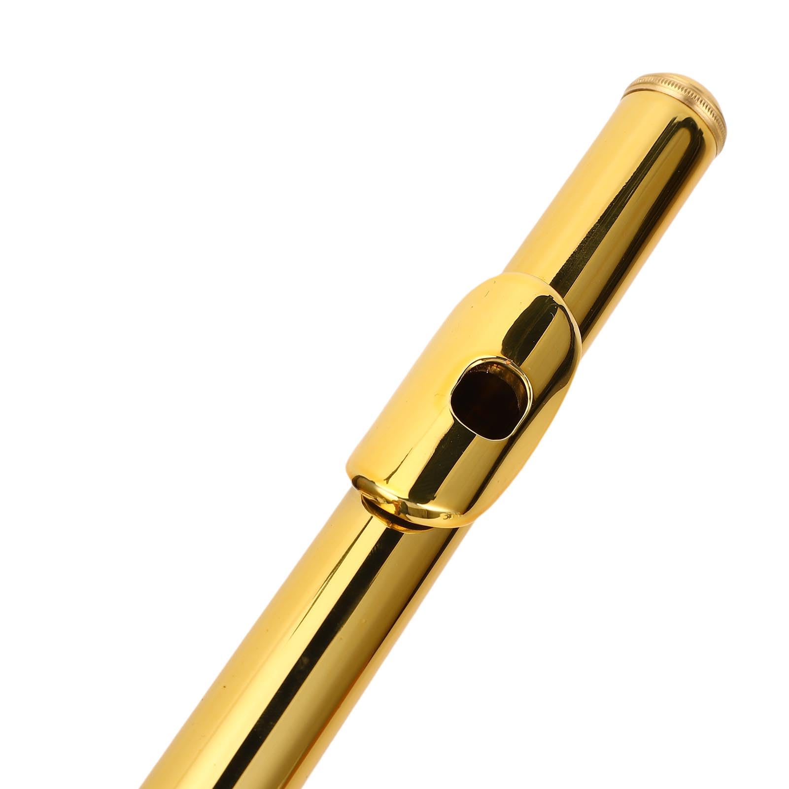 Flauta C de cuproníquel con 16 teclas y llave E dividida, orificio cerrado, ergonómica para principiantes, kit completo con estuche y accesorios, plateada