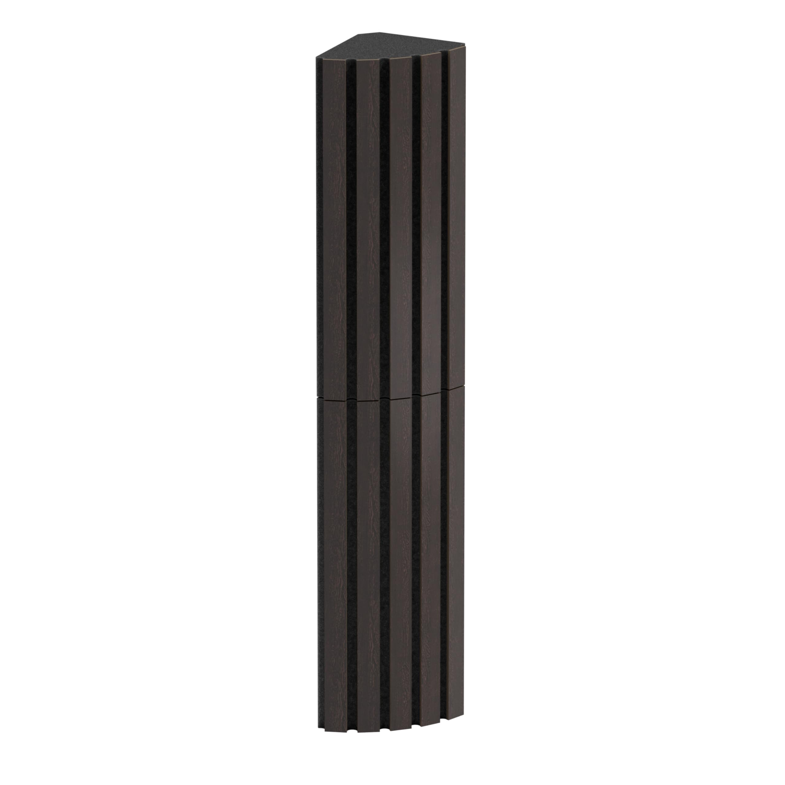 Set di 2 trappole acustiche angolari per bassi | 50x23cm | Assorbimento delle basse frequenze per studi e teatri | Insonorizzazione, assorbimento, diffusione [x2 POLETRAP | Wengé]