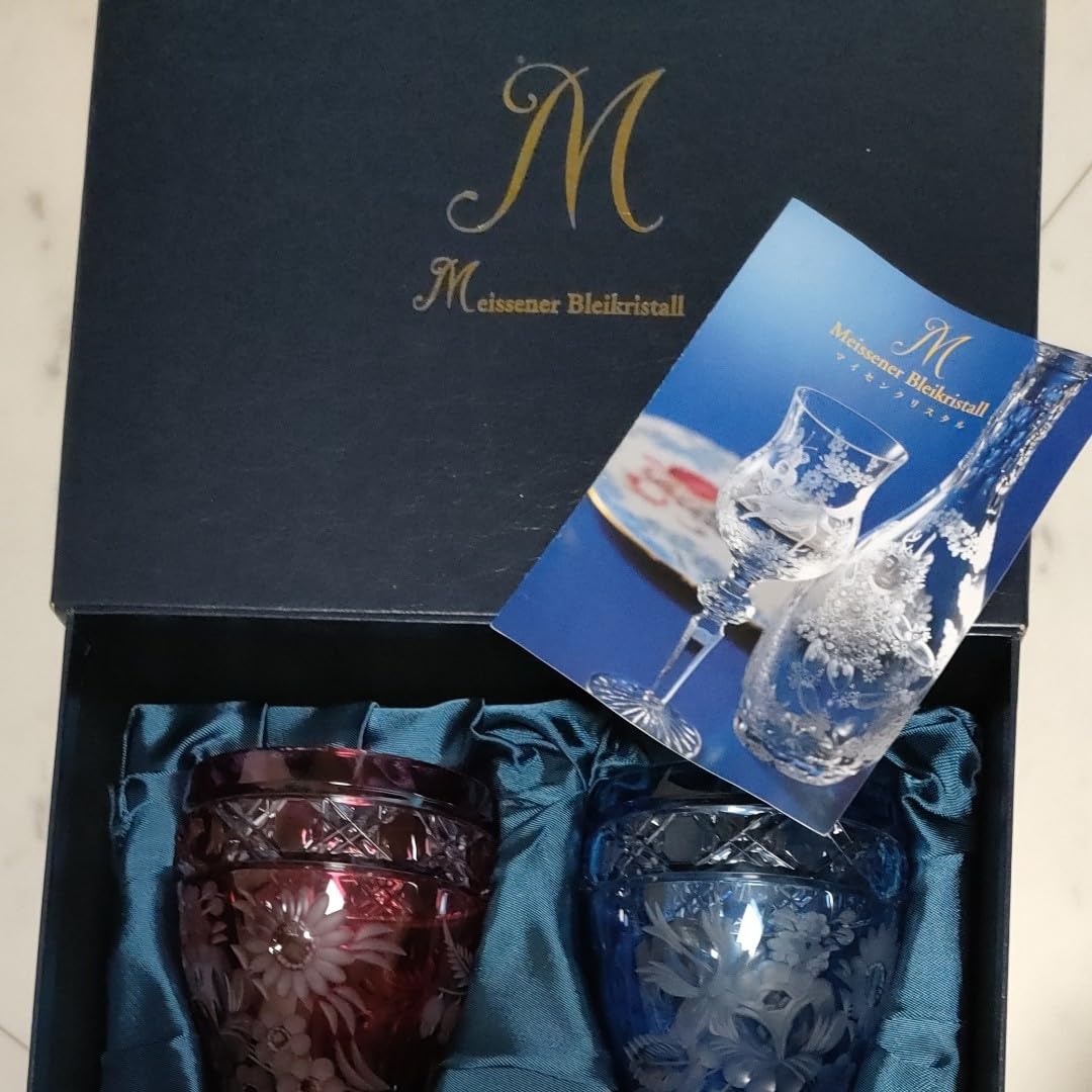 ★ マイセンクリスタル ★ ロンドンフラワー マイセンクリスタル ロンドンフラワー レッド/ワイングラス約21cm