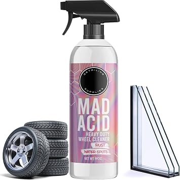 Acid Glass Cleaner, Water Spot Remover, Shower Cleaner, Heavy-Duty Wheel Cleaner For Bathroom, Car, Furniture, Easily Remove Hard Water Spots from Windows 1, 1pcs*8oz