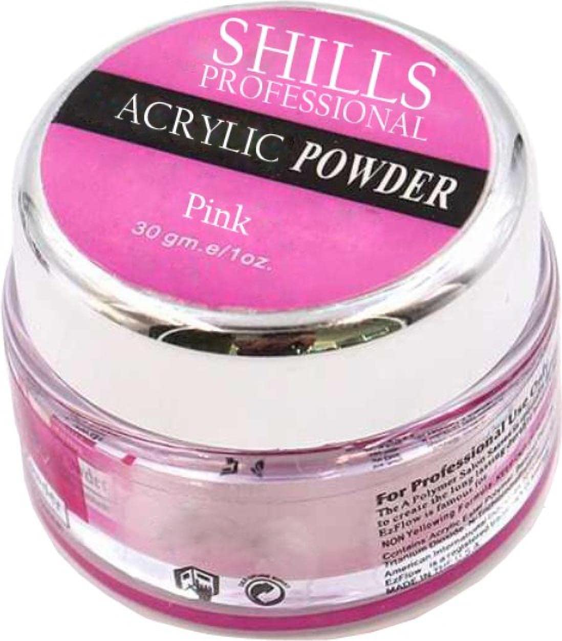 SHILLS PROFESSIONALAcrylic Powder Crystal Nail Art Tips Builder Acrylic Nail Powder 30G Pink