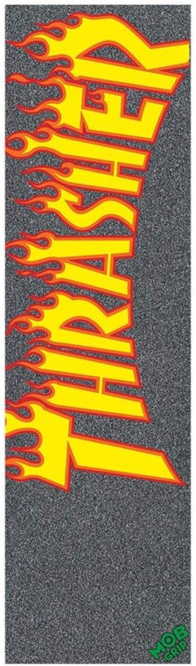 Mob Grip Mob Thrasher Flame Logo Graphic Skateboard Griptape