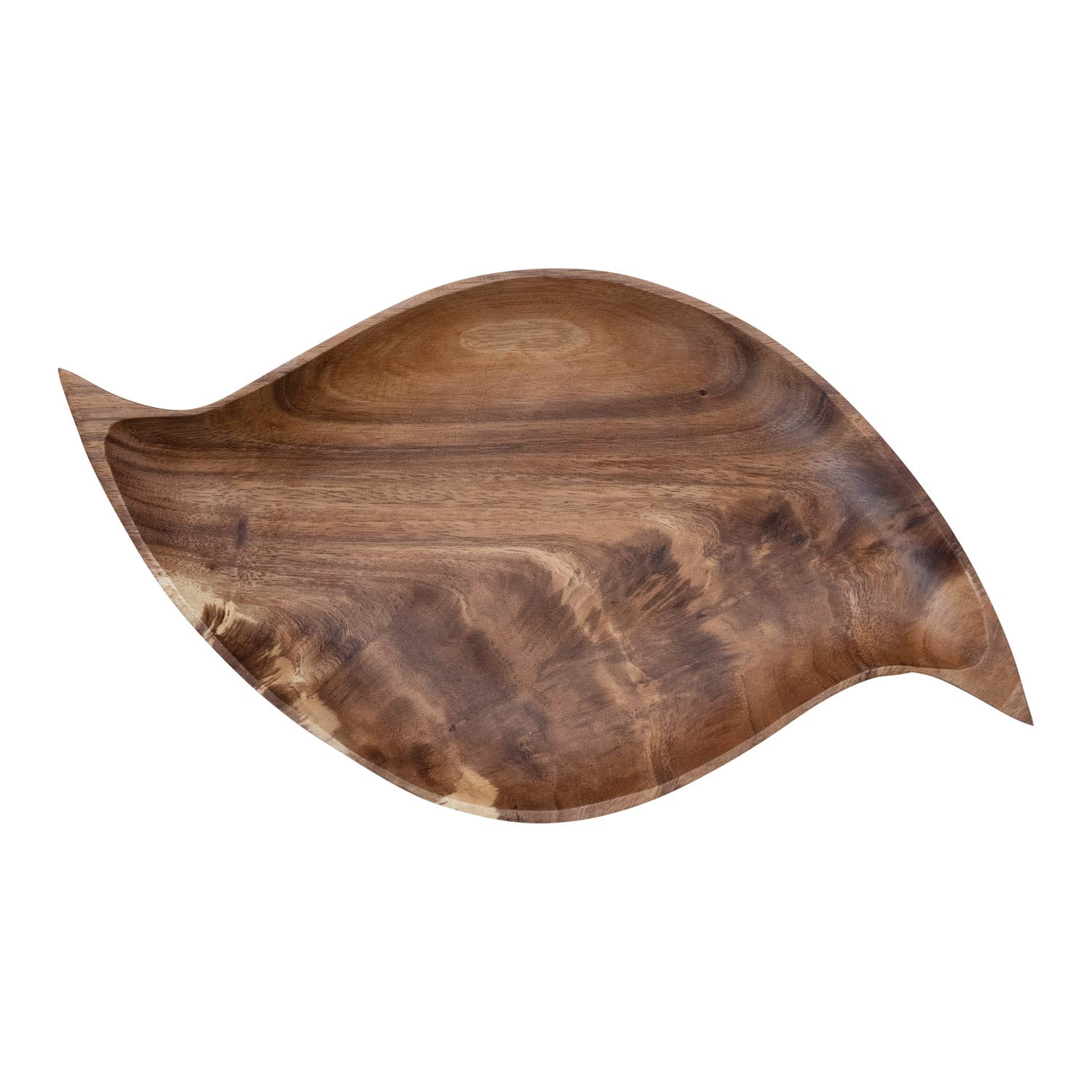 Bloomingville Acacia Wood, Abstract Shaped Tray, 16"L x 9"W x 1"H, Natural
