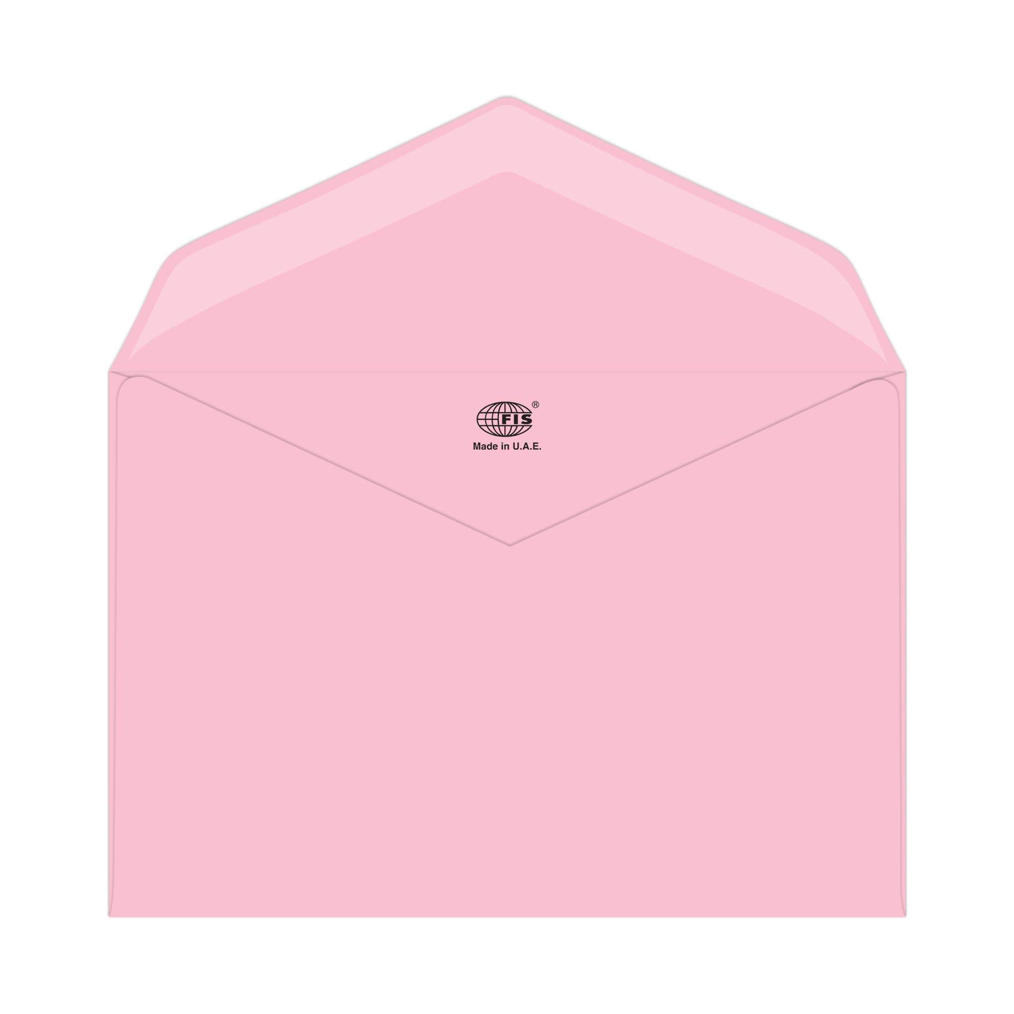 FIS Color Envelopes, Glued, Pastel Pink Colors, Pack of 50 Pieces, 145 x 200 mm, 80 GSM - FSEC8025GP50