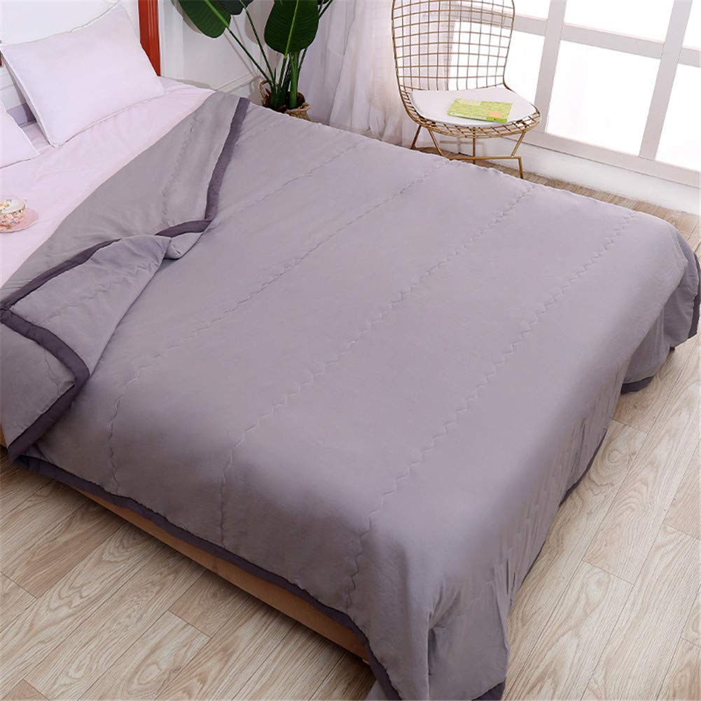 FANSU Bedspread Quilt Single Double Super King Bed Size, Reversible Quilted Bed Cover Sofa Blanket Throw Decorative Coverlet Microfiber Comforter Bed Sheet (gray,140x200cm)