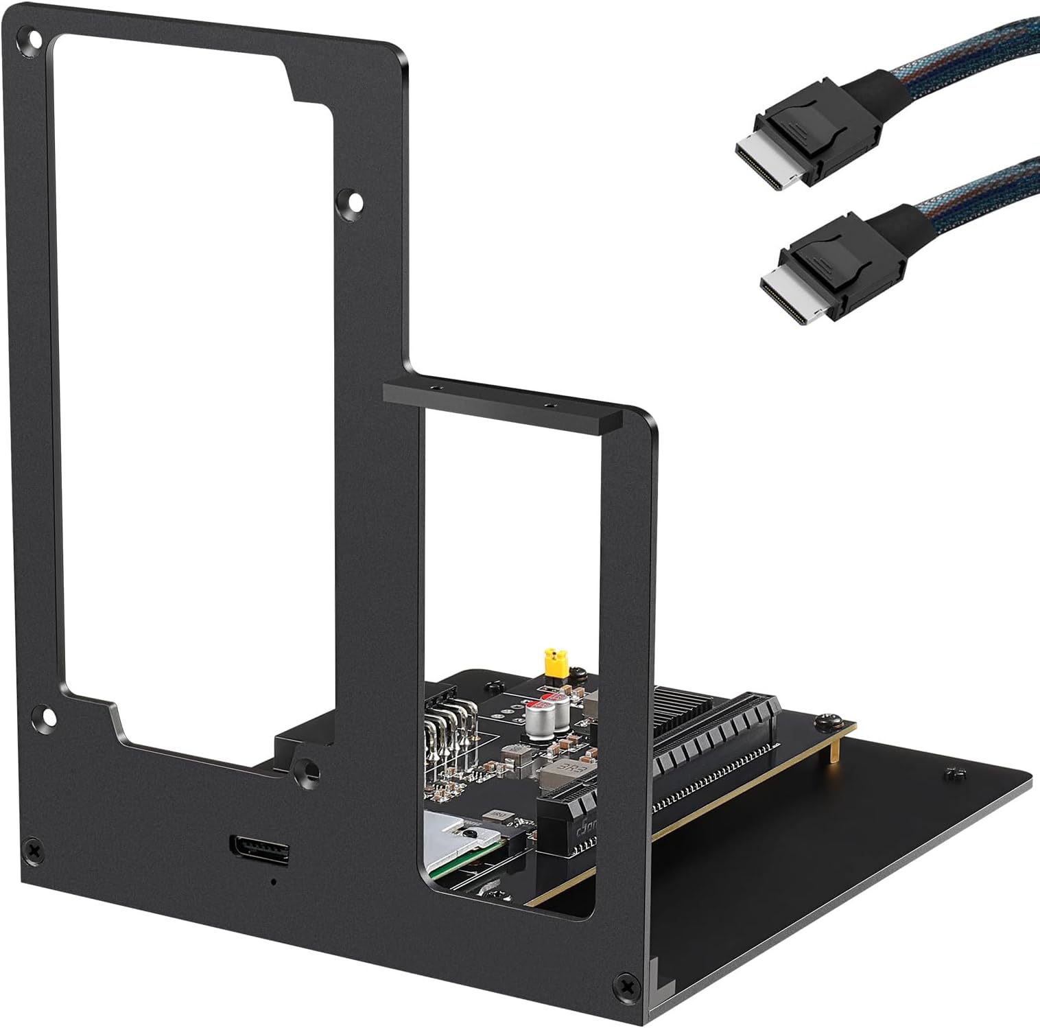 External GPU Dock Station, Only Compatible with OcuLink Interface Graphics Dock Station, Mini eGPU Enclosure for NVIDIA/AMD PCIE, Support ATX Power Supply