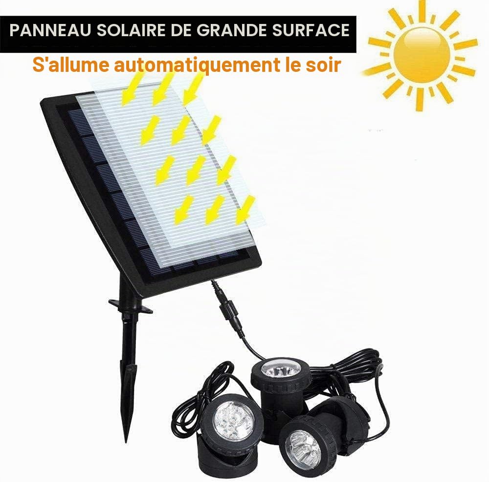 Panneau solaire 5,5 V - Chargeur solaire pour spot extérieur - IP65 - Batterie rechargeable - 3,7 V 2000 mA