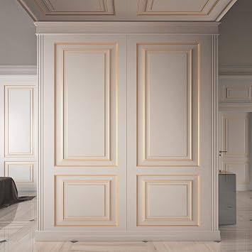 Trimold Matte Gold Molding Trim Peel and Stick, Flexible Mirror Border Design, Wall Ceiling Floor Cabinet Tile Edge Moulding, 5m x 0.66cm