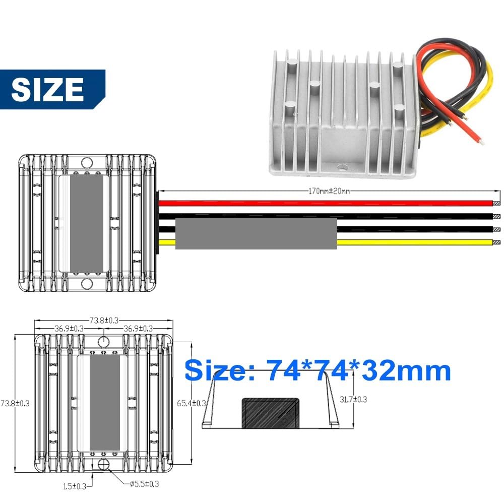 9-40V to 28V 10A DC Step Up Down Converter 12V 24V 36V to Voltage Stabilizer Boost Module