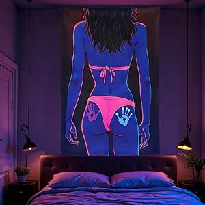 Amazon.com: MZERSE Blacklight Tapestries Wall Tapestry Sexy Bikini