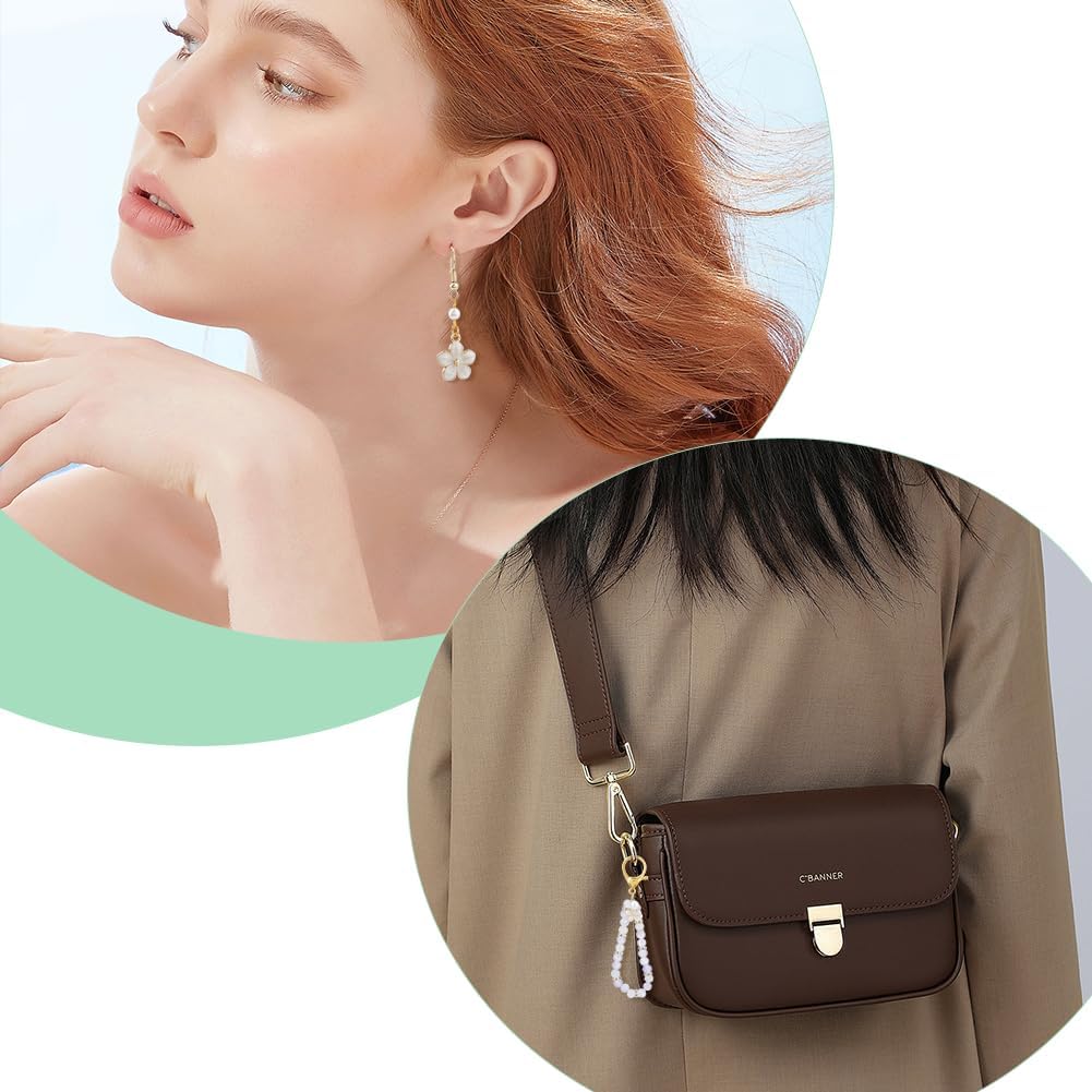 DICOSMETIC Cherry Blossom Flower Charms White Pink Small Enamel Flower Charms Cute White Flowers Charm for Jewelry Making Bracelet Necklace Earrings Keychain DIY Accessories - Image 6