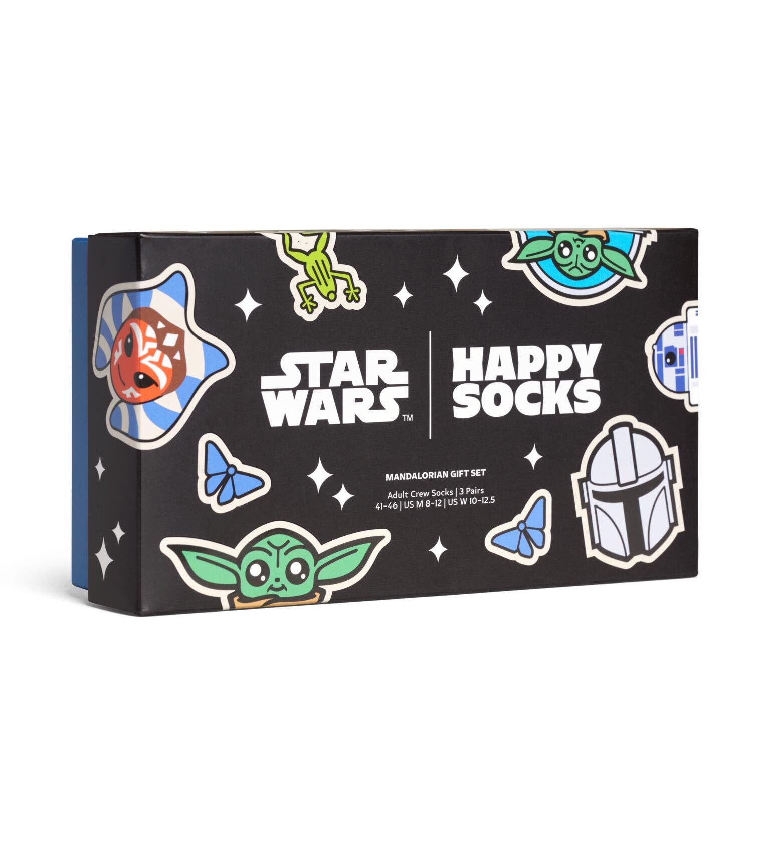 Happy Socks Star Wars Socken und Geschenkboxen mit Ahsoka, Grogu, Mandalorianer, Darth Vader, Yoda und mehr, 36-40 & 41-46