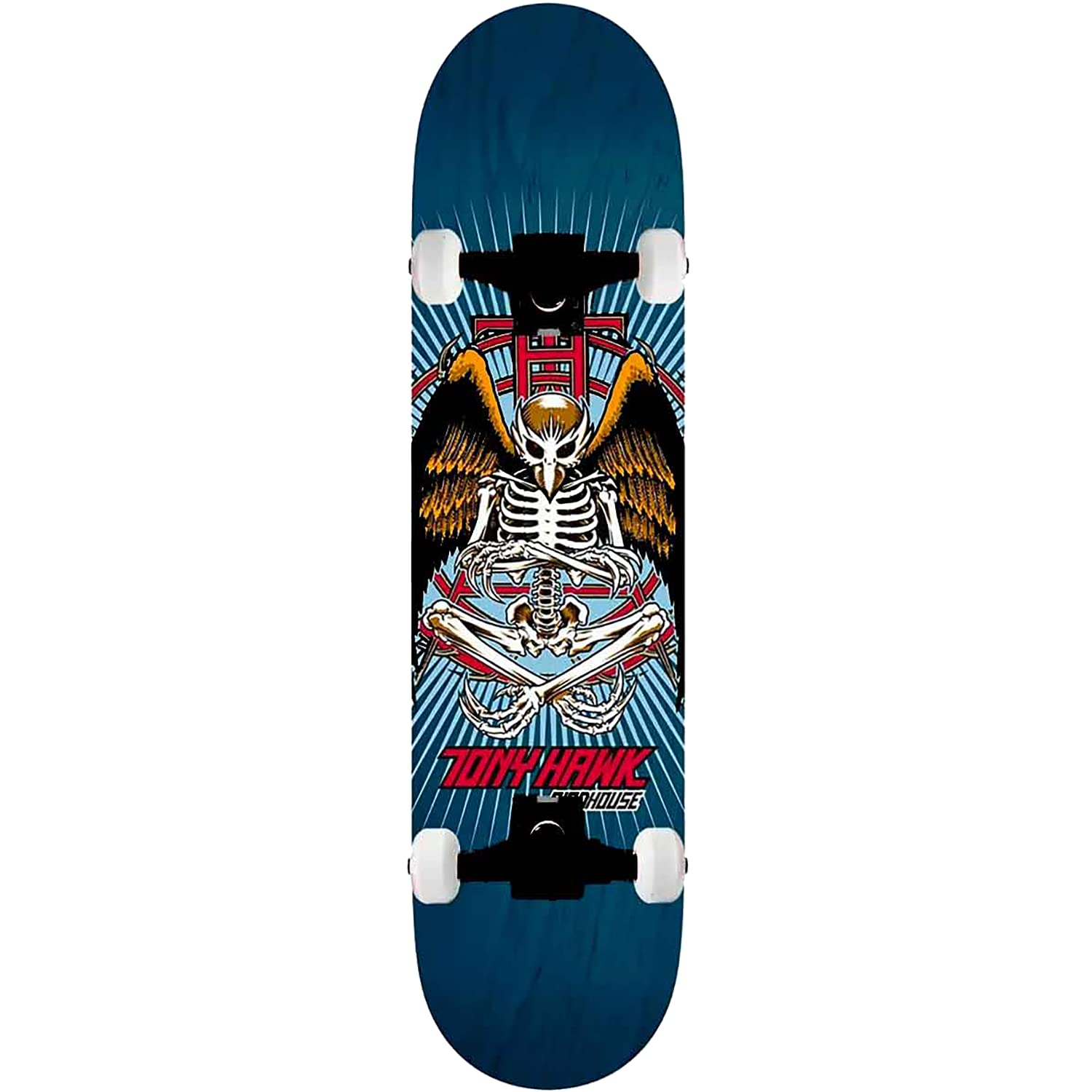 Amazon.com : Birdhouse Hawk Birdman Complete Skateboard -8.0 Blue