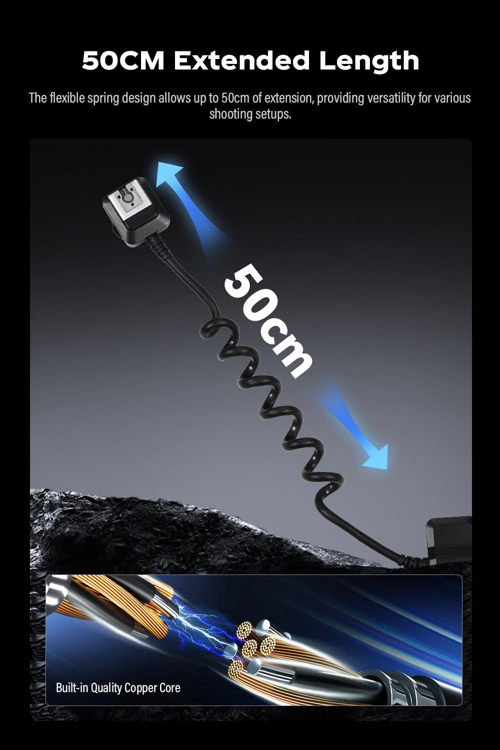 Godox Câble d'extension audio hors caméra pour appareils photo Sony A7R IV A7II A7III A7RII A7RIII A7SII A7 A7R A7S A6600 A6100 A6500 A6400 A6300 avec Multi Interface MI Shoe