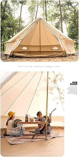 Miniatura 4 de AyfeS Tienda de campaña de pirámide para yurtas, tienda de campaña familiar al aire libre con agujero para estufa, tienda de campaña piramidal Tipi