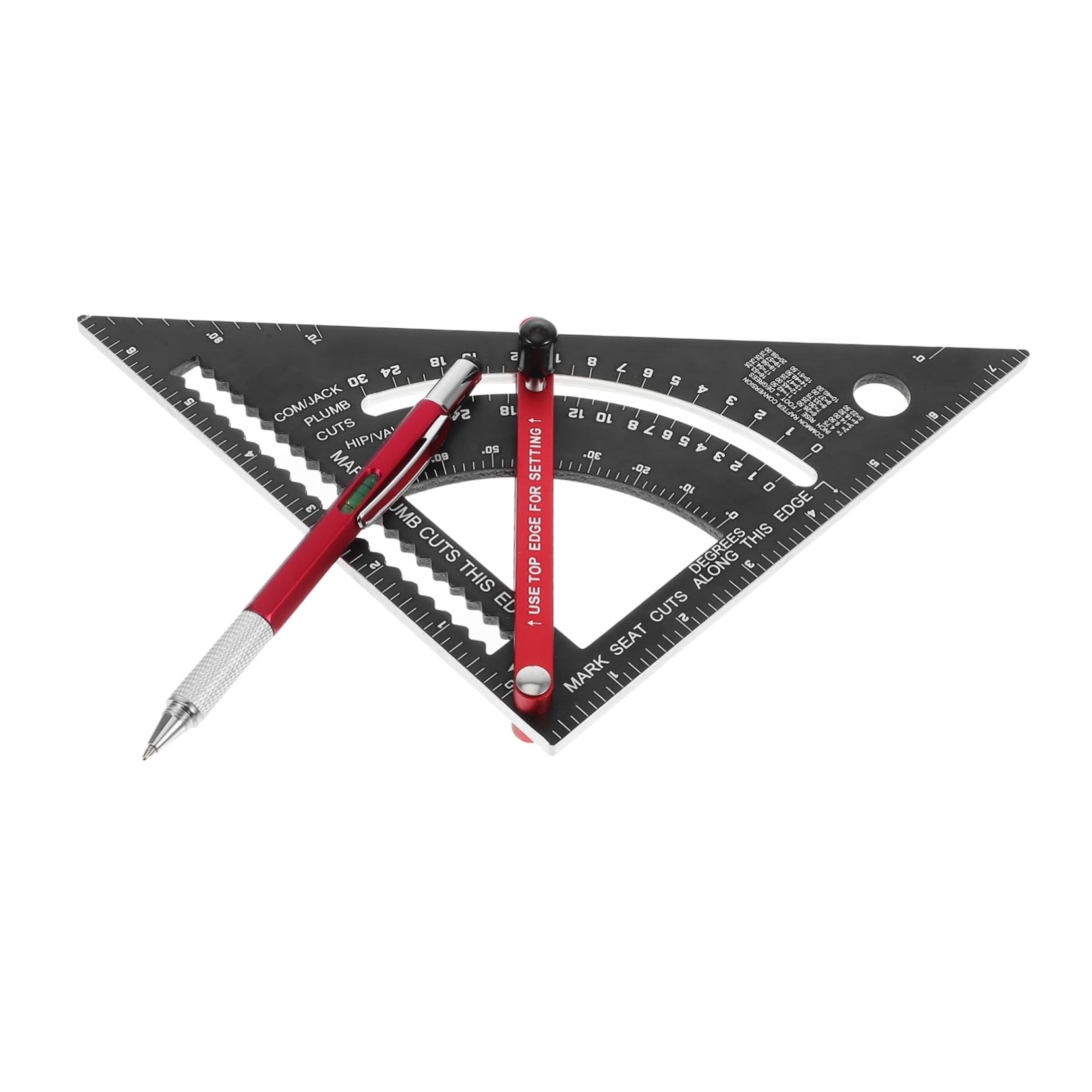 Présent Rentrée Équerre Métallique Réglable 2 Pièces | Outils à Dessin, Stylo avec Règle, Kits pour Travail du Bois, Stylo de Chantier