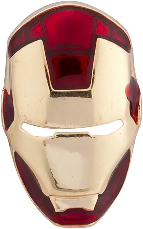 Knighthood Men's Red Superhero Head Lapel Pin Red