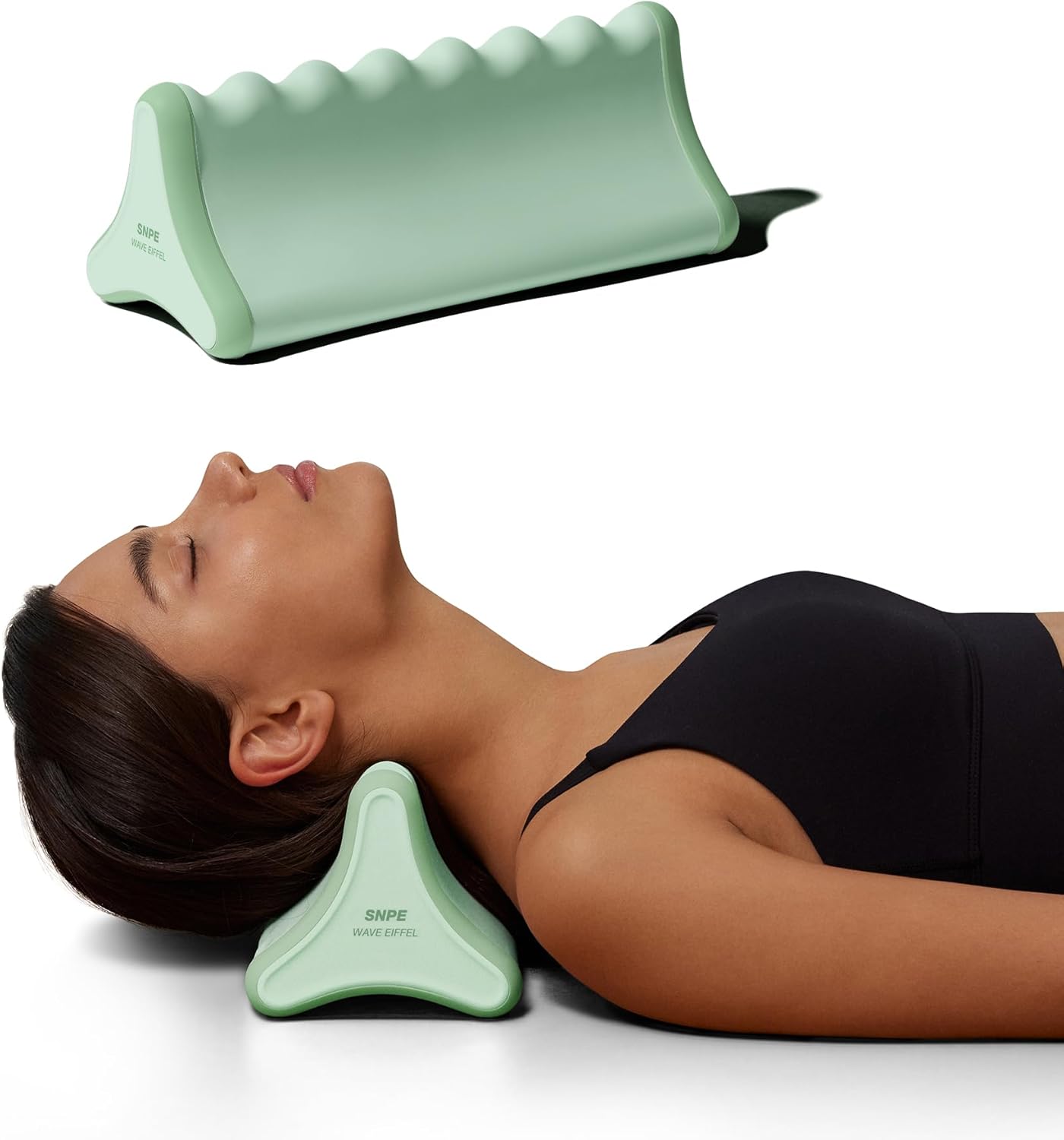 Wave Eiffel II – 3 Different Edged, Whole Body Massage Tool, Neck, Shoulder, Back, Lower Back, Hip Muscle Pain Relief, Trigger Point & Deep Tissue Muscle Release (Soft Mint)