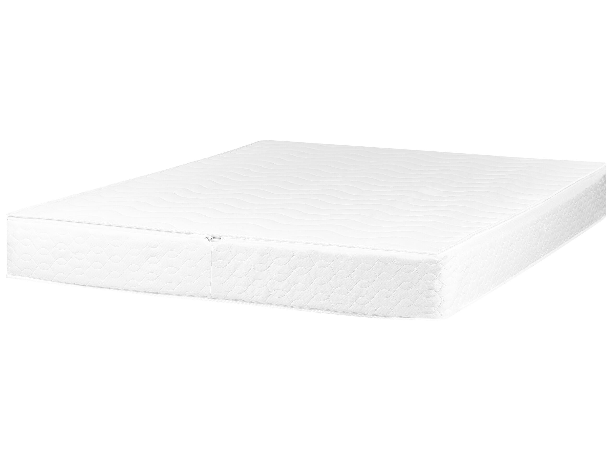 Beliani Wasserbettbezug mit Reißverschluss 160x200cm Baumwolle weiß Matratzenbezug Pure