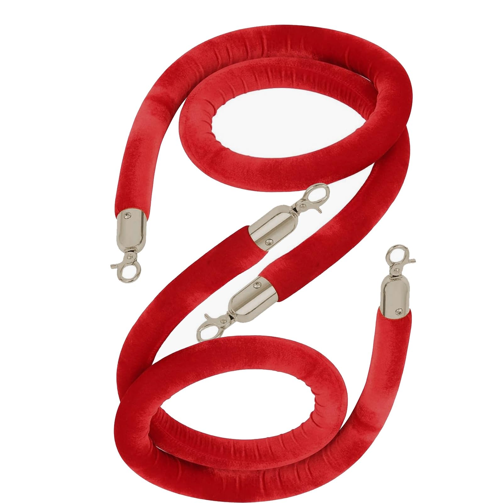 GDMDPTE Luxury Velvet and Woven Hemp Cord with Golden Closures Red and Gold Elegant Bag for Crowd Control at Events and Venues