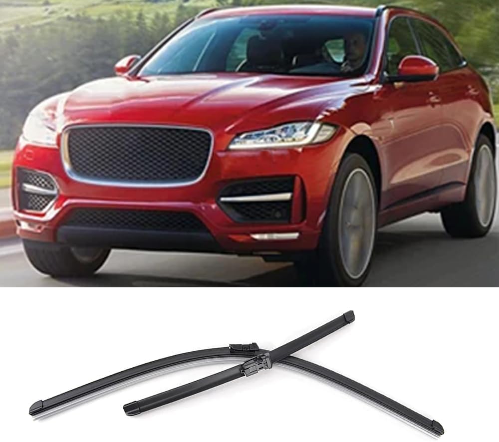 ZhangXD Front Windscreen Wipers For Jaguar F-Pace X761 2015-2023, Windshield Window Brush Front Wiper Blades All-Weather Replacement Set Easy Installation