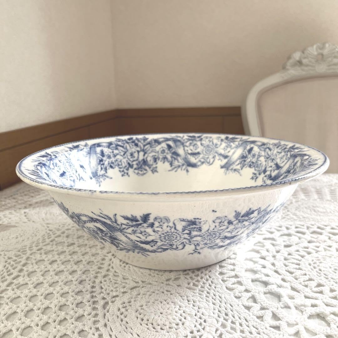 Amazon.co.jp: ！ フランスアンティーク ボウル ベイスン グリニー窯  