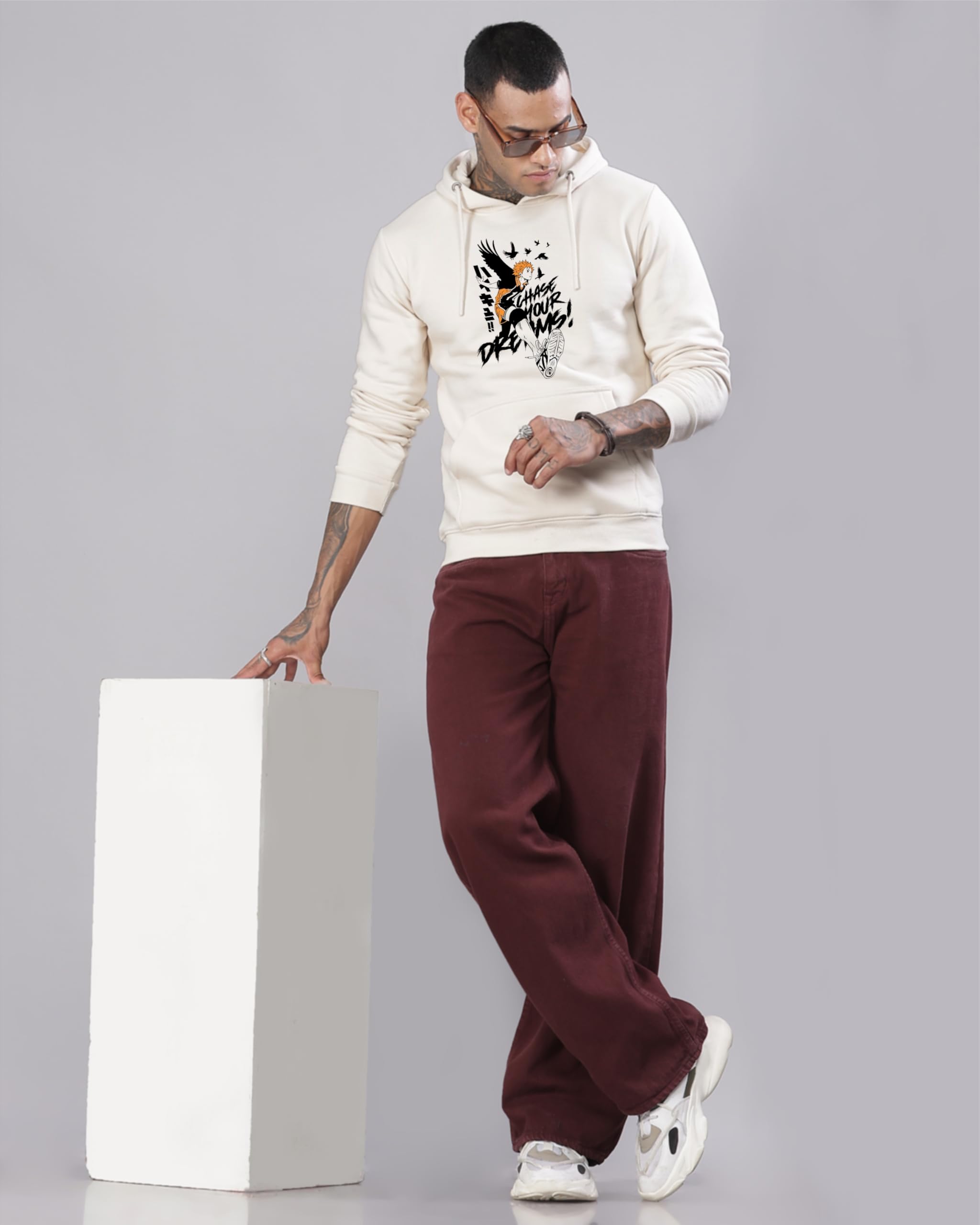 ADRO Męska bluza z kapturem | bluza z kapturem z nadrukiem dla mężczyzn | bawełniana bluza z kapturem | męska bluza z kapturem | męska bluza z kapturem