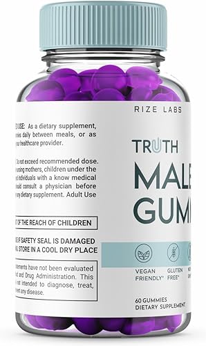 Miniatura 5 de rize labs Truth - Gomitas masculinas - Gomitas ultra puras, gomitas ultra puras, suplemento vegano sin OMG, fórmula avanzada de 300 mg (120 gomitas)