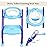 Potty Training Toilet Seat with Step Stool Ladder for Kids and Toddlers Adjustable Toilet Training Seat with Soft Not-Cold Padded Seat Safe Handles and Non-Slip Wide Steps, Purple and Blue