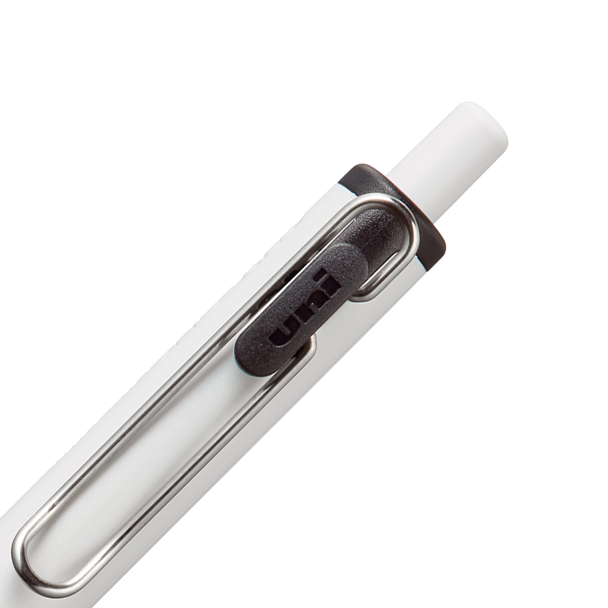 Uniball One einziehbarer und nachfüllbarer Gelschreiber, 0,5 mm Mikrospitze, schwarze Tinte, 8 Stifte