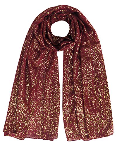 Sparkle Shimmer Gold Glitter Women's Hijab Muslim Head Wrap Scarf Shawl Lightweight