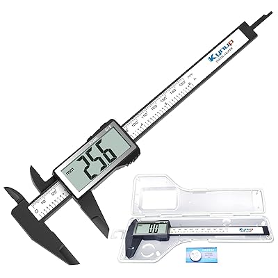 Kynup digitaler Messschieber 150mm Schieblehre mit großem LCD-Display Millimeter Zoll Umschaltung aus leichtem Nylon-Verbundwerkstoff für Haushalt und DIY-Messungen