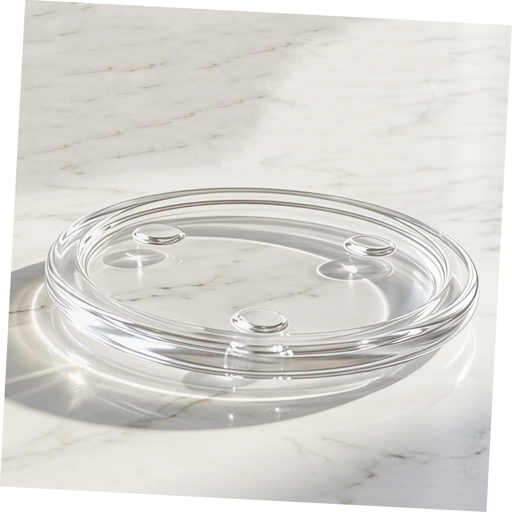 Garneck 6 Piezas Plato Redondo para Velas de Vidrio Transparente para Mesa