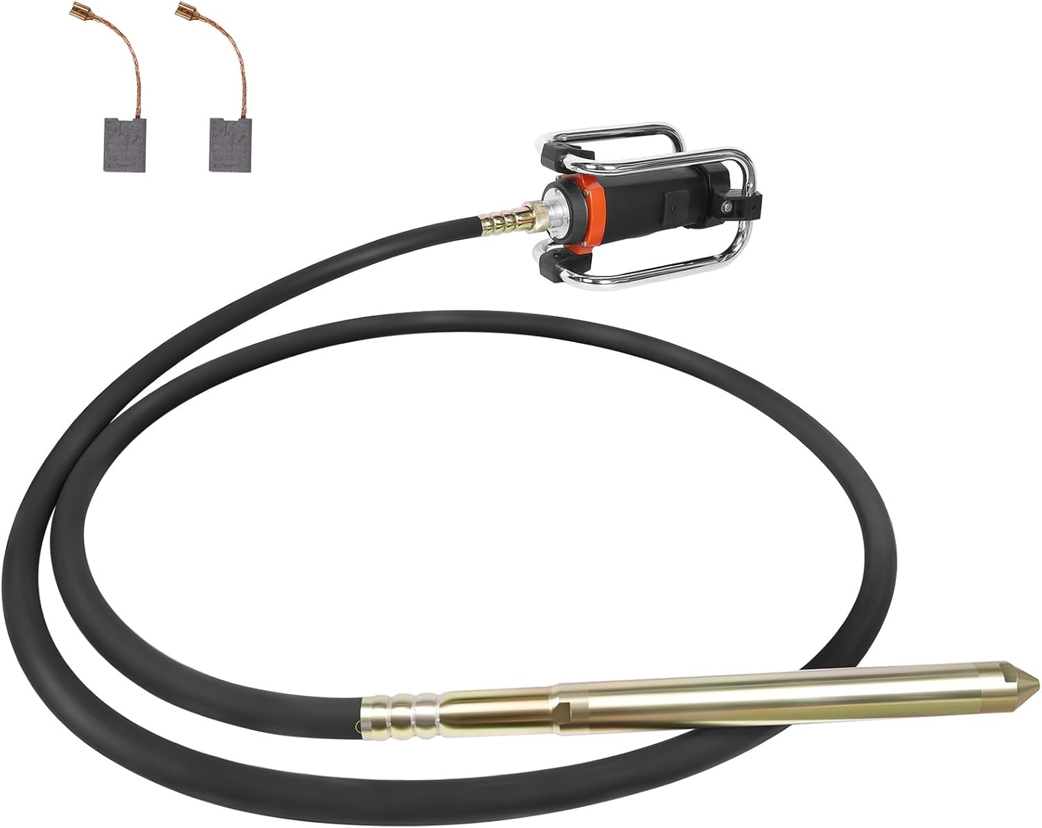 Electric Concrete Vibrators 16000RPM 1500W Concrete Vibrators Copper Motor 14.75FT/4.5M Steel Vibrating Rod Eliminate Air Pockets, Black