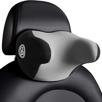 JSCARLIFE Car Headrest Pillow, Memory Foam Neck Support Pillow for Neck Pain Relief U-Shaped Ergonomic Design Soft Travel Pillow for Sleeping and Resting in Car and Office Gary