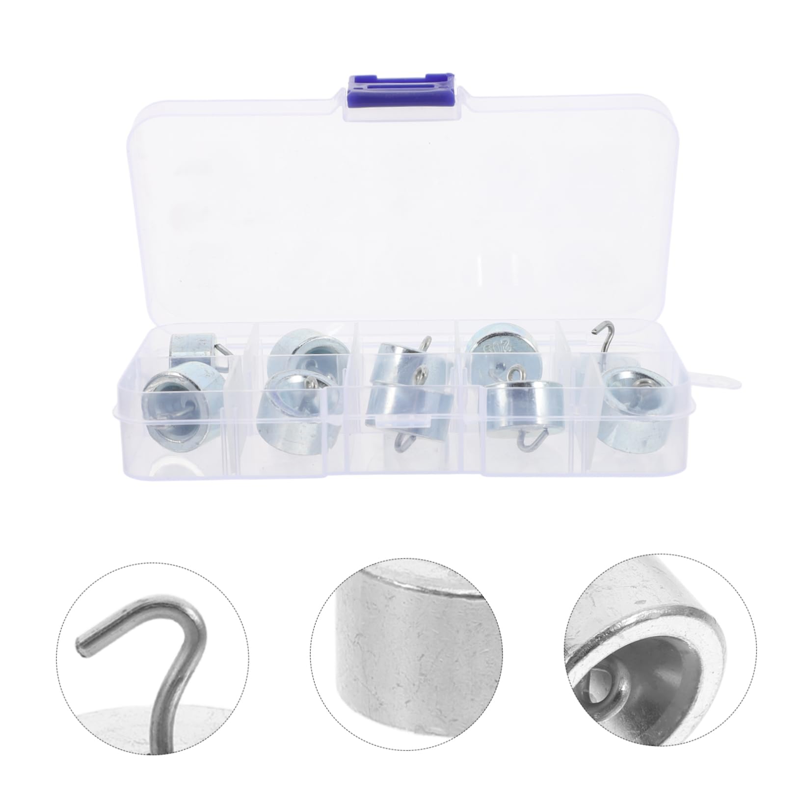 Cabilock Ensemble de 10 Poids Métalliques à Crochet pour Laboratoire 200 G Matériau Chromé pour Expériences de Physique et Enseignement Outils Scientifiques