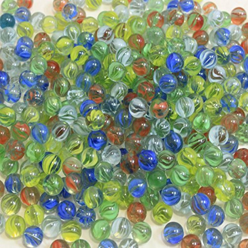 BeautyMood 300 pcs Player Marbles in Bulk Glass Marbles for Children( Random Color )