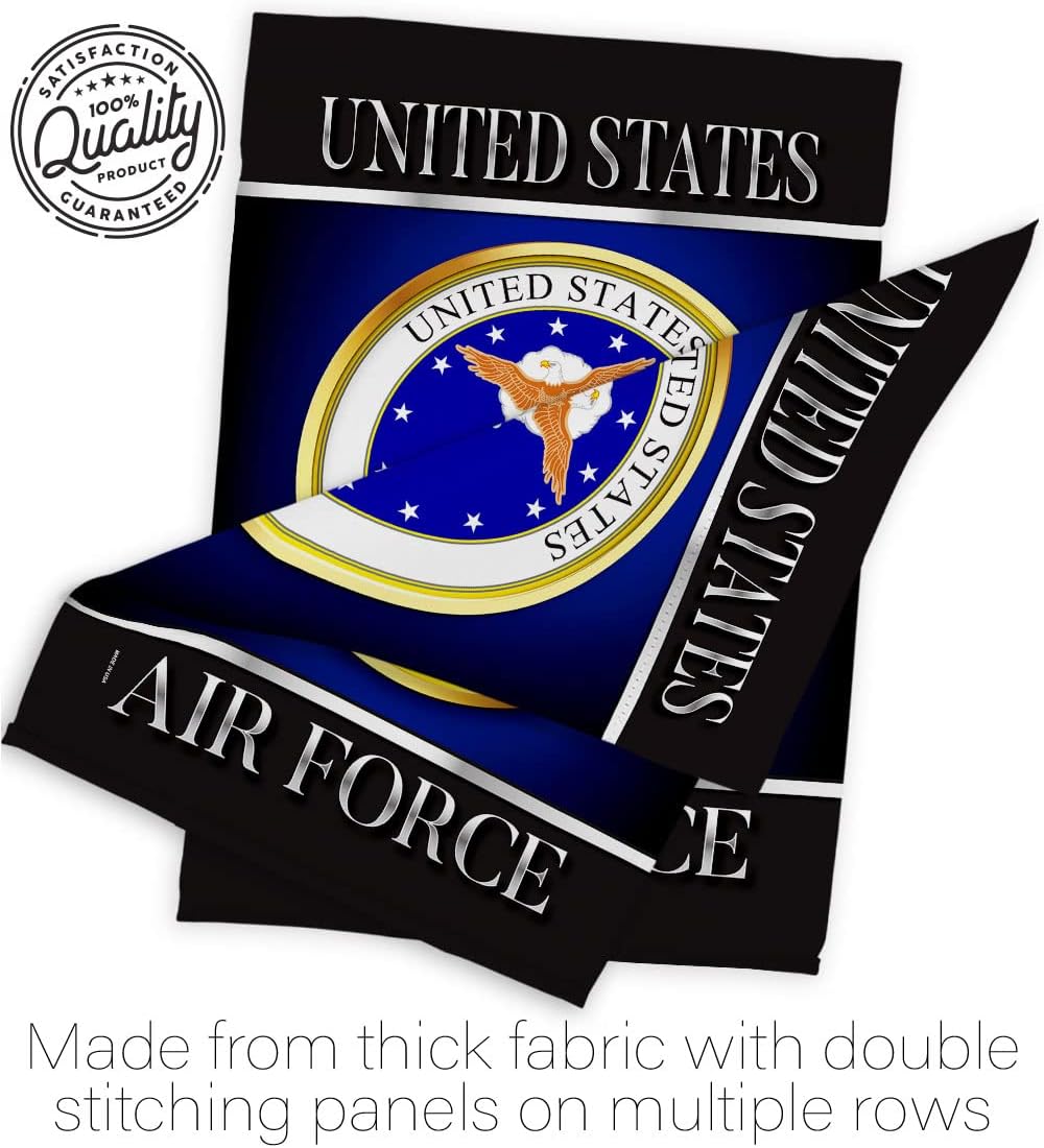 US MILITARY US Air Garden Flag Armed Forces USAF United State American Military Veteran Retire Official House Decoration Banner Small Yard Gift Double-Sided, Made in USA
