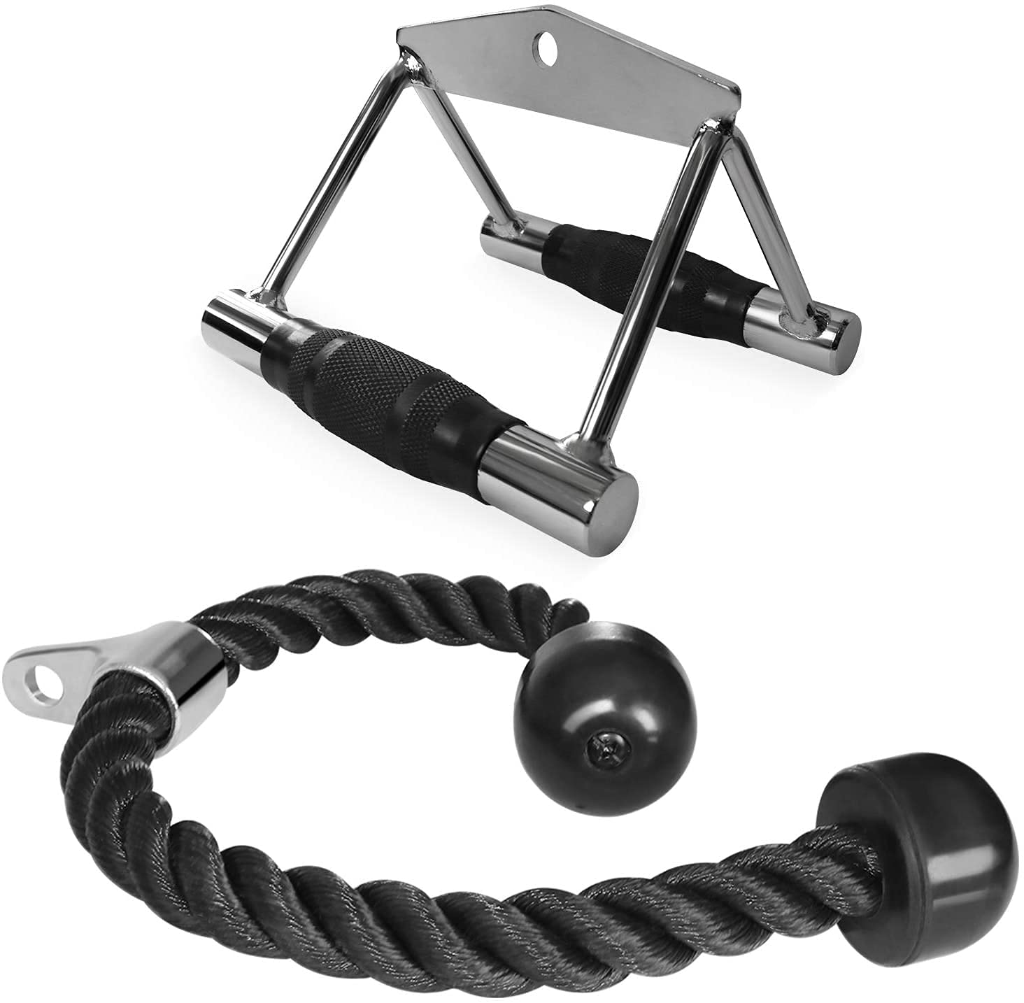 Tricep Rope Pull Down,Heavy Duty Triceps Kit Easy to Grip & Non Slip Cable Attachment Ideal for Home Gym Face Pulls Tricep Push Down Rope System