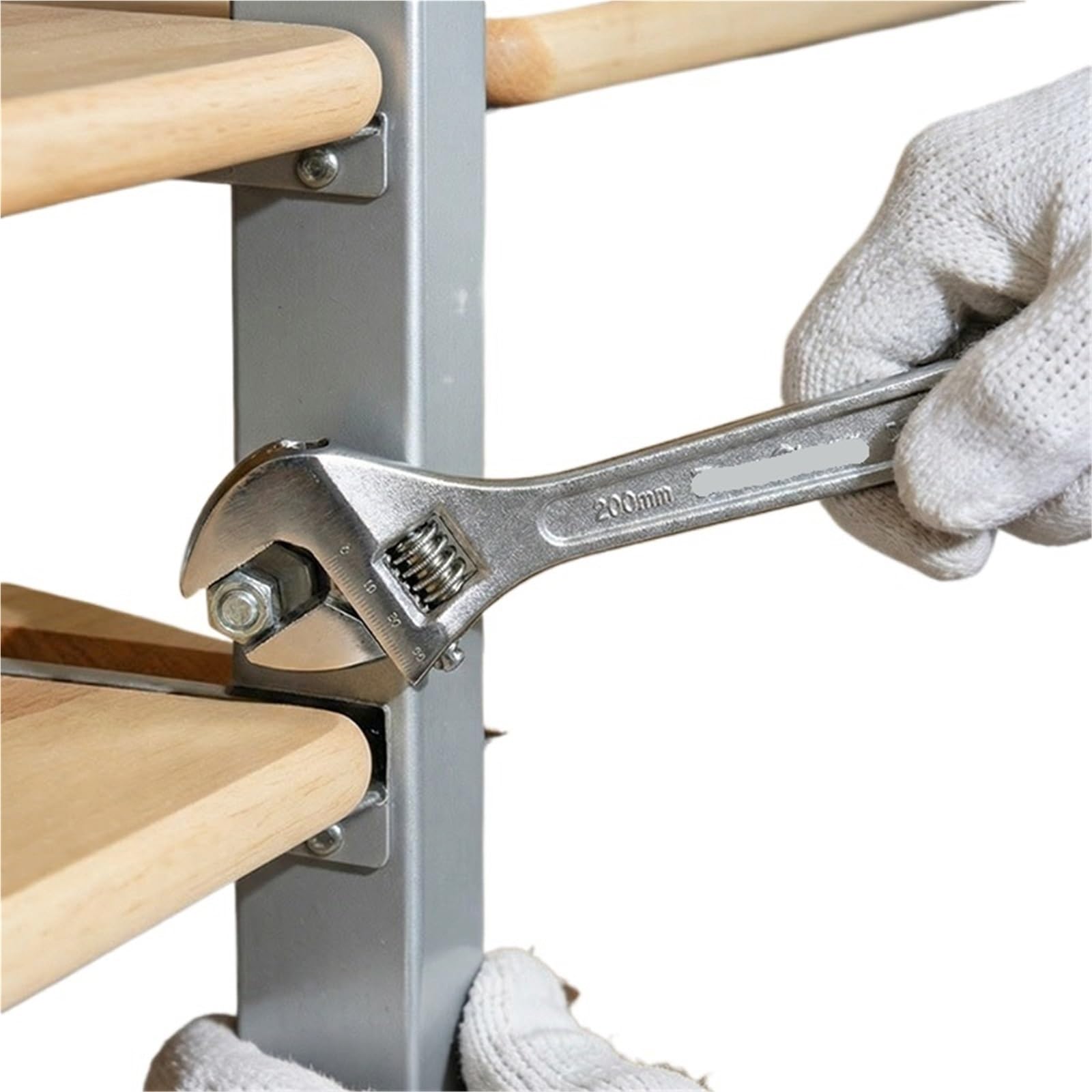 WNBFTTK Llave Inglesa Juego de llaves ajustables con acabado pulido 8"/10"/12"/15" for fontanería, industria automotriz(15 inch)