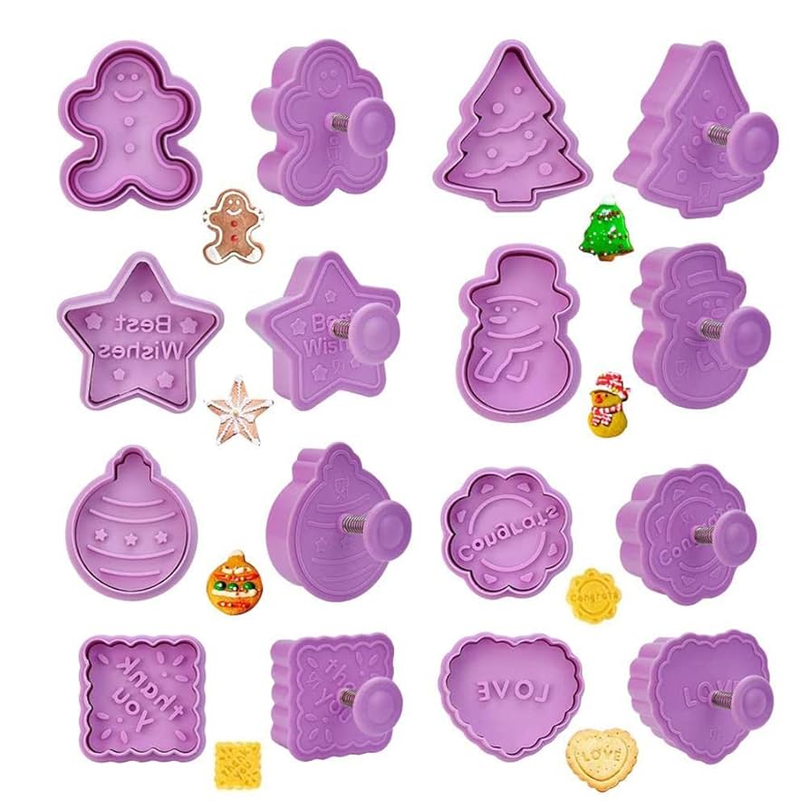 8 PCS Christmas Cookie Cutter Set Winter Christmas Pastry